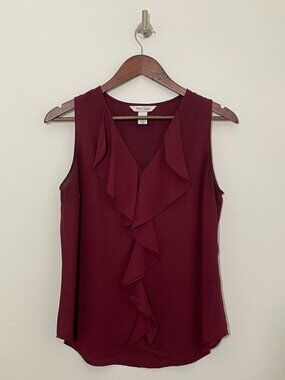 White House Black Market Cami Tank Top - Burgundy S